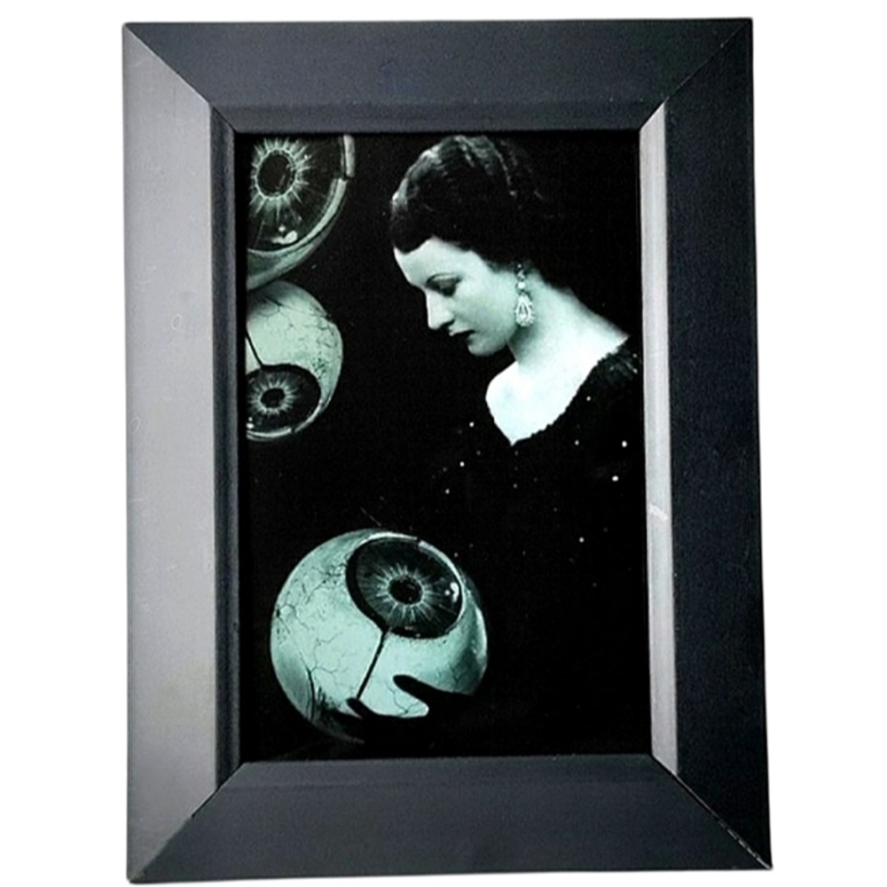 Girl Halloween with her eyeballs Horror Oddity strange vintage unusual Werid Art